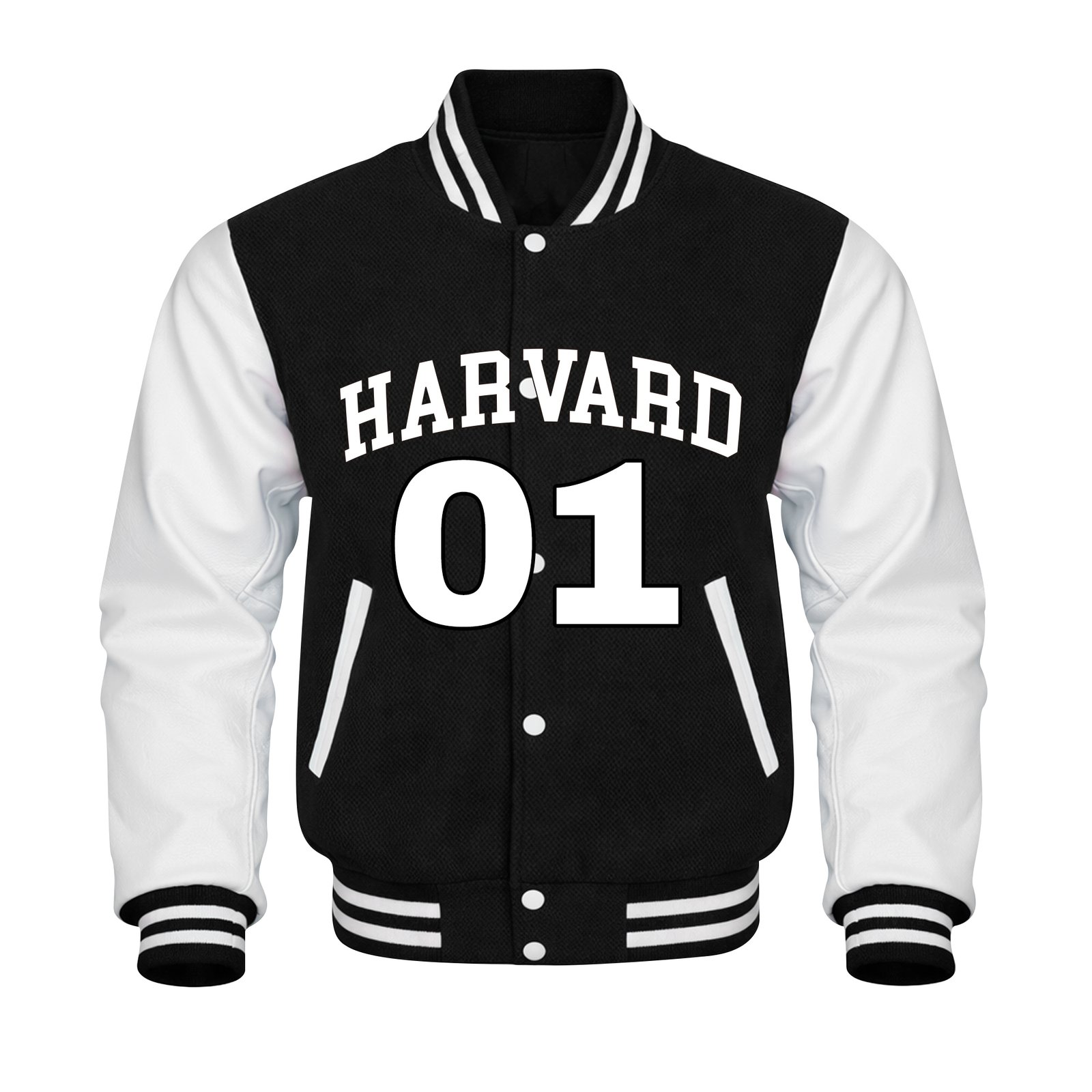 Men's Varsity Jacket-black-1